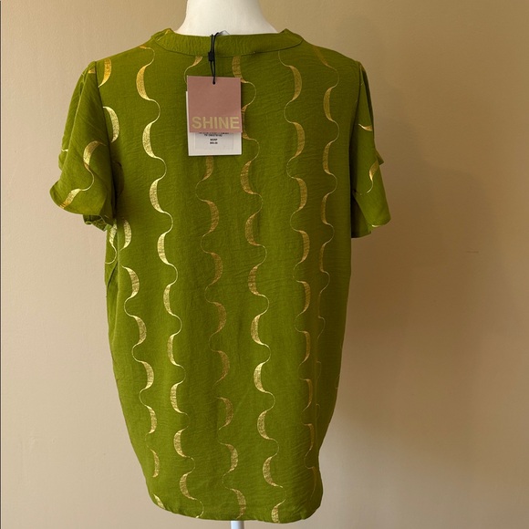 Parker Green and Gold Blouse - Picture 2 of 7